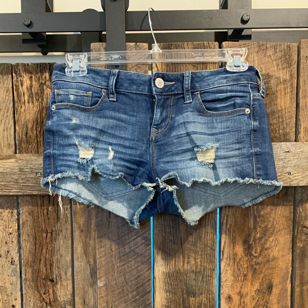Express distressed jean cutoff shorts